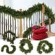 thumbnail image 2 of Decoraciones Árbol de Navidad artificial colgante con plantas verdes de ratán para chimenea y pared, decoración navideña del hogar, 180 cm, 1 unidad Rkxzt, 2 of 9