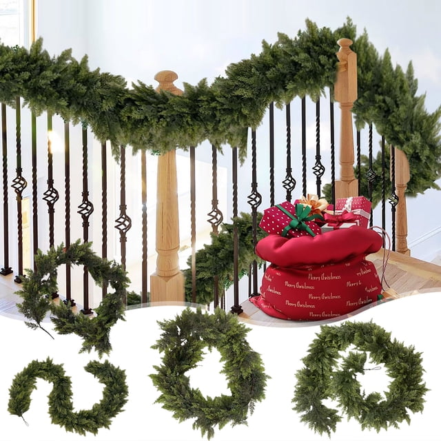 Christmas Tree Decorations Christmas Decorations Artificial Simulation of And Green Plants Rattan Christmas Tree Pendants Fireplaces Home Decoration Ordinary Style Christmas Decorations Wall Decor