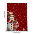 thumbnail image 3 of Uuiauoio Christmas Snowman Shower Curtain Winter Snow Scene Merry Christmas Happy New Year Snowflake Rustic Farmhouse Holiday Bathroom Curtain Set Hooks, 3 of 6