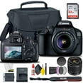 thumbnail image 1 of Canon EOS 4000D / Rebel T100 DSLR Camera with 18-55mm Lens, 58mm Filter Kit, International Model – Photo & Video Bundle, 1 of 8