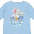 thumbnail image 4 of Inktastic My Babysitter Loves Me Cute Elephants Clouds Moon and Stars Boys or Girls Long Sleeve Toddler T-Shirt, 4 of 5