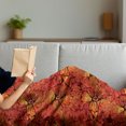 thumbnail image 3 of Batik Soft Flannel Fleece Throw Blanket, Grungy Distressed Nostalgic Victorian Style Flower Petals Romantic Female Retro Design, Cozy Plush for Indoor and Outdoor Use, 70" x 90", Orange, by Ambesonne, 3 of 5