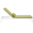 thumbnail image 2 of Modway Chaise Longue de Patio en Aluminium Perspective, Blanc et Vert Péridot, 2 of 6