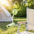 thumbnail image 5 of Luckky Rechargeable Clip On Fan with Flexible Gooseneck & Digital Display,3 Speed Color Light Mini Clamp Fan,Portable USB Desk Bed Fan for Office Bedroom Stroller Dorm Use, 5 of 6