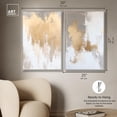 thumbnail image 4 of Golden Luxe Glam 2 Panel Set Canvas Print Minimalist Wall Decor by Art Remedy, Silver Frame, 24 x 36, 4 of 5