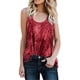 thumbnail image 1 of Mujeres Verano Cuello en U Boho Estampado floral Tank Tops Casual Sin mangas Camisas Camis, Redl Feliz Sencillez, 1 of 3
