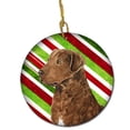 thumbnail image 1 of Chesapeake Bay Retriever Candy Cane Holiday Christmas Ceramic Ornament, 1 of 1