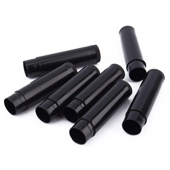 Envases de lápiz labial vacíos, 100 Uds., 5ml, negro, blanco, lápiz labial vacío, Envase de bálsamo labial, tubo