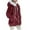 Wine, variant on Sksloeg Women Sherpa Hoodie Coat 2024 Winter Fuzzy Fleece Jacket Hooded Print Patchwork Cardigan Coats Outerwear with Pockets,Army Green S