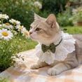 thumbnail image 2 of Yhmxh Cat Bow Collar, Breakaway Kitten Collar with Cute Bow Tie Girl Cat Collars Cats Princess Costumes Pink Outfit for Kitty and Small Dogs Puppies Birthday Party, 2 of 7