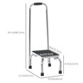 thumbnail image 2 of Silver Metal Step Stool with Handle - 17" x 12" Portable Step Ladder for Kitchen, Bathroom & Garage - Heavy Duty, Anti-Slip Design for Adults & Seniors, 2 of 7