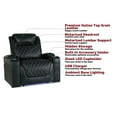 thumbnail image 2 of Valencia Oslo XL Home Theater Seating | Premium Top Grain Italian Nappa 11000 Leather, Power Headrest and Recliner, Power Lumbar Support (Row of 4, Midnight Black), 2 of 5