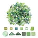thumbnail image 1 of Azulejos de mosaico de cristal irregular de 500 g, azulejos de mosaico pequeños a granel para proyectos de arte de bricolaje, serie verde, 1 of 7