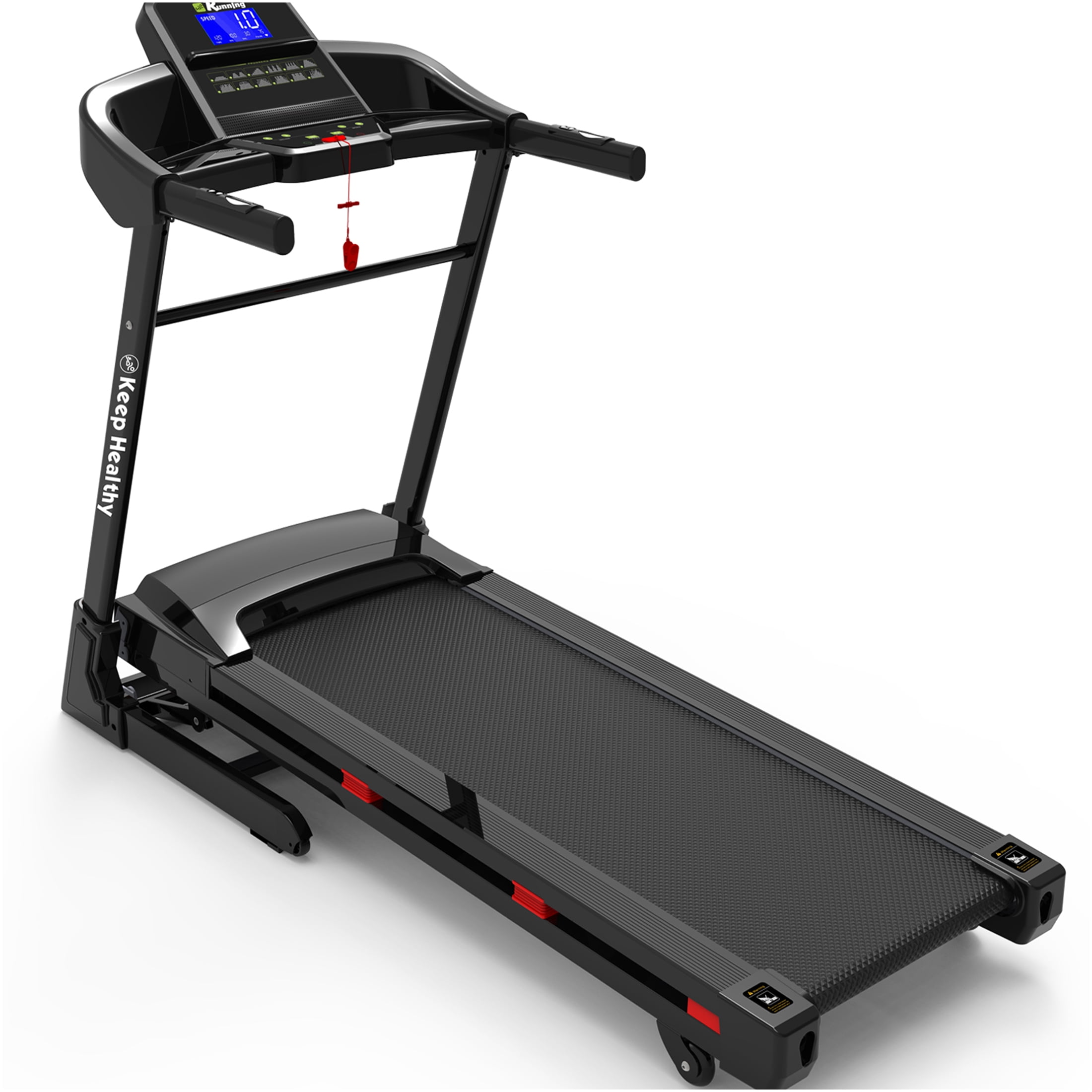 JERFIT 3.5HP Foldable Electric Treadmill for Home with Auto Incline, Bluetooth Speaker & App Control, 330lbs Capacity, Black