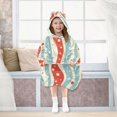 thumbnail image 7 of FORMRS Wearable Blanket Hoodie with Sleeves for Kids Cozy Flannel Sweatshirt, Light Blue Pattern, 7 of 7