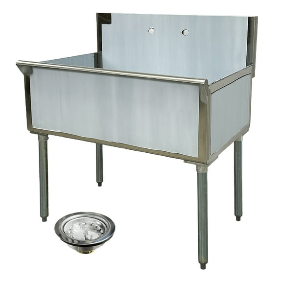 NSF 36 in. Commercial Utility Sink, Stainless Steel Sink for Indoor Outdoor