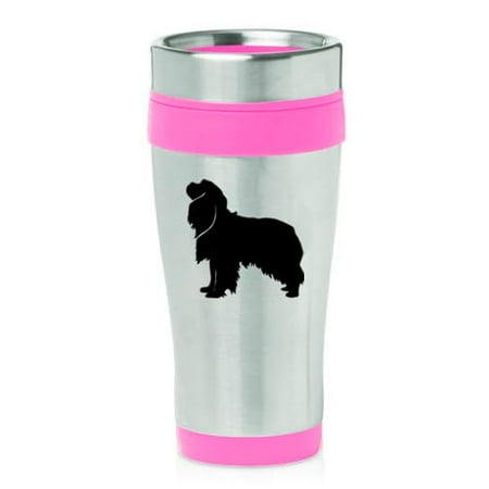 

16oz Insulated Stainless Steel Travel Mug Coffee Mug Tumbler Cavalier King Charles Spaniel (Pink)