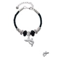thumbnail image 2 of Delight Jewelry Silvertone Shark Sister Celtic Knot Leather Bead Bracelet, 7"+2" Extender, 2 of 4