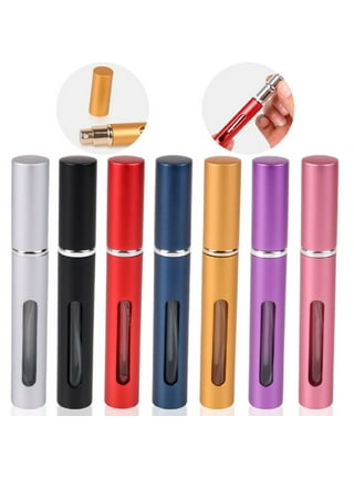 Skogfe Refillable Perfume Atomizer Bottle-Glass Empty Spray Bottle,Atomizer Perfume Bottle Refillable Travel 4 Pack, Packed with Funnels Pipettes