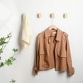 thumbnail image 3 of ABCISI Wood Wall Hooks, Modern Minimalist Wood Hooks Wall Mounted, Natural Wooden Wall Coat Hook Rack, Wooden pegs for Hanging Hat, Towel, Robe, Bag (Pack of 4pcs), 3 of 8