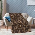 thumbnail image 4 of XMXT Flannel Throw Blanket, Hand Painted Brown Coffee Beans Throw Blankets for Bed Couch Living Room, 50 x 70 inches, 4 of 9