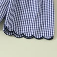 thumbnail image 7 of Sopiago Toddler Baby Girl Summer Outfit Bow Embroidery Short Sleeve T-Shirt Plaid Ruffle Shorts Set Little Girls Clothes 2-3 Years,Navy, 7 of 7