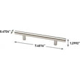 thumbnail image 2 of Franklin Brass 5-1/16" Steel Bar Pull in Stainless Steel, 2 Franklin Brass 5-Pack, 2 of 4