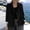 Black, variant on Women Lapel Collar Corduroy Jacket Oversized Loose Casual Comfy Long Sleeve Blazer With Buttons Shoulder Pads Fall Winter XXL