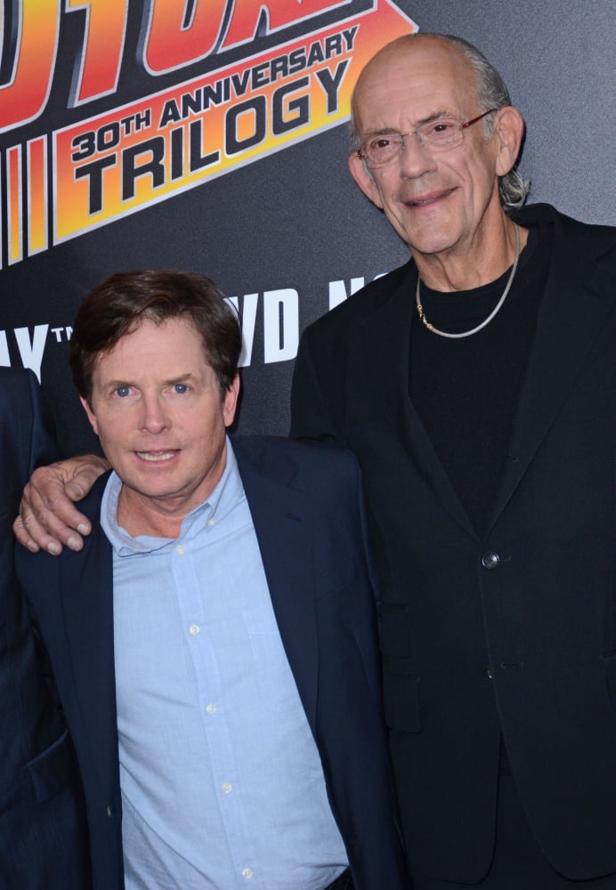 Michael J Fox Christopher Lloyd At Arrivals For Back To The Future 30Th