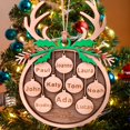 thumbnail image 1 of Adornos navideños personalizados 2023, personalice de 1 a 10 nombres, decoración del árbol de Navidad, nombres grabados con láser, viene con una cuerda (5 nombres, cuerno de ciervo+hojas), 1 of 4