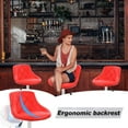 thumbnail image 4 of BestOffice Ensemble de 2 Tabourets de Bar Hauteur Réglable Dossier en Cuir PU Pivotants pour Comptoir de Cuisine Chaises de Salle à Manger, Rouge, 4 of 7