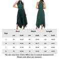 thumbnail image 2 of Vestido Elegante Vestido irregular con cuello halter plisado Cgtredaw para Mujer Verde oscuro T M, 2 of 6