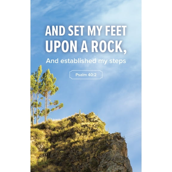 General Worship Bulletin: Set My Feet (Package of 100): Psalm 40:2 (Nkjv), (Paperback)