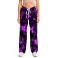 thumbnail image 5 of Evdexr Halloween Pajamas for Women 2026 Pumpkin Ghost Jack O Lantern Printed Pajama Pants Drawstring Wide Leg Palazzo Trousers Holiday Lounge Breathable Pants L, 5 of 7