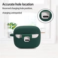 thumbnail image 5 of Funda protectora de silicona suave compatible con auriculares inalámbricos JBL Tune 130NC TWS, a prueba de golpes, portátil, con mosquetón, color verde matcha., 5 of 5