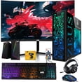 thumbnail image 1 of Restored TechMagnet Gaming Desktop PC,Intel i5 6th Gen,Zeus Pro 6,RX 550,16GB RAM,512GB SSD+2TB HDD,24 Inch Curved Monitor,RGB KBM,Speaker,Headphone,Webcam,Windows 11 Pro, 1 of 9