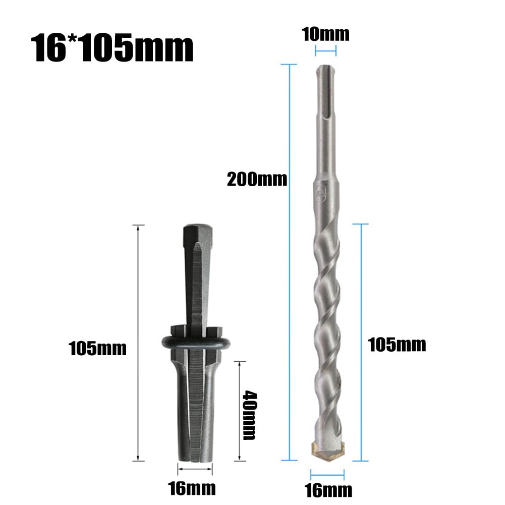 16-18Mm Metal Plug Wedges Concrete Rock Stone Splitter with Drill Bit for Stone 16Mm Set