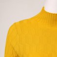thumbnail image 6 of TRUBKH Fall Outfits for Women Turtleneck Sweater Long Sleeve Fall Casual Sweater Seamless Knit Wool Blend Sweater Pullover Top Drop Shoulder Sweaters Outfits for Women Yellow One Size, 6 of 7