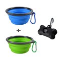 thumbnail image 1 of cuencos para perros plegables (azul + verde) + 1 cuenco para inodoro negro Xemadio WHFLD60, 1 of 8