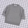 thumbnail image 5 of URMAGIC 1-8T Kid Boy Girl Sweater Toddler Solid Color Knitwear Long Sleeve Knitted Pullover Tops, 5 of 12