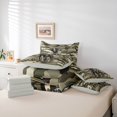 thumbnail image 6 of Homewish Camouflage Dog 7-Piece King Bedding,Labrador Retriever King Bed in a Bag,Green,Light Gray Reversible, 6 of 8