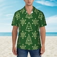 thumbnail image 5 of Uemuo Christmas (2) Printed Regular Fit Short Sleeve Casual Hawaiian Shirt for Men,Aloha shirt,Tropical shirt,Floral print shirt,Vacation Beach shirt-XX-Large, 5 of 9