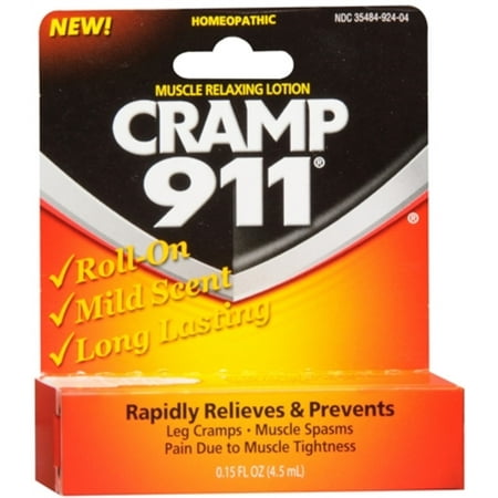 Cramp 911 Muscle Relaxing Roll-On Lotion 4.50 mL (Best For Muscle Cramps)