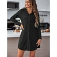 thumbnail image 3 of Avidlove Nightgowns for Women Long Sleeve Button Down Sleep Shirts Ribbed Knit Nightshirts Sleepwear, 3 of 6