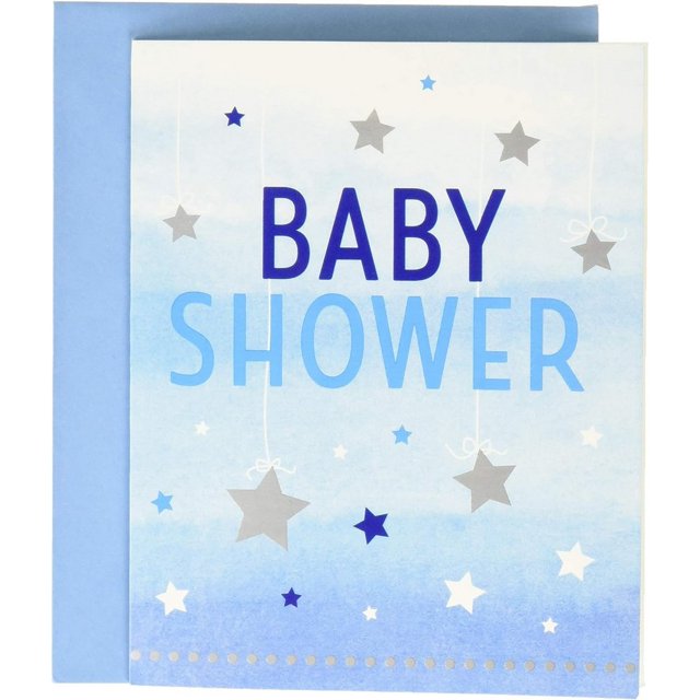 Creative Party - Invitaciones Twinkle Little Star Fiesta de Benvenida al Bebé - Pack de 8 (Azul, Blanco)