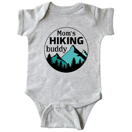 

Inktastic Mom s Hiking Buddy with Mountains and Trees Gift Baby Boy or Baby Girl Bodysuit