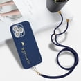 thumbnail image 4 of TECH CIRCLE Crossbody Phone Case Fit iPhone 13 Pro Max 6.7 inch,Golden Heart Pattern Shockproof Camera Lens Film Protection Soft Silicone TPU with Lanyard Back Cover.For iPhone 13 Pro Max,Darkblue, 4 of 6