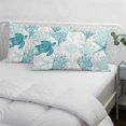 thumbnail image 4 of Turquoise Coastal Small Pillow Covers,Sea Turtle Nautical Coral Summer Beach Breathable Throw Pillow Cases with Invisible Zipper,Decorative Pillowcase Pillows Protectors for Sofa Bed Chair 12"x20", 4 of 9