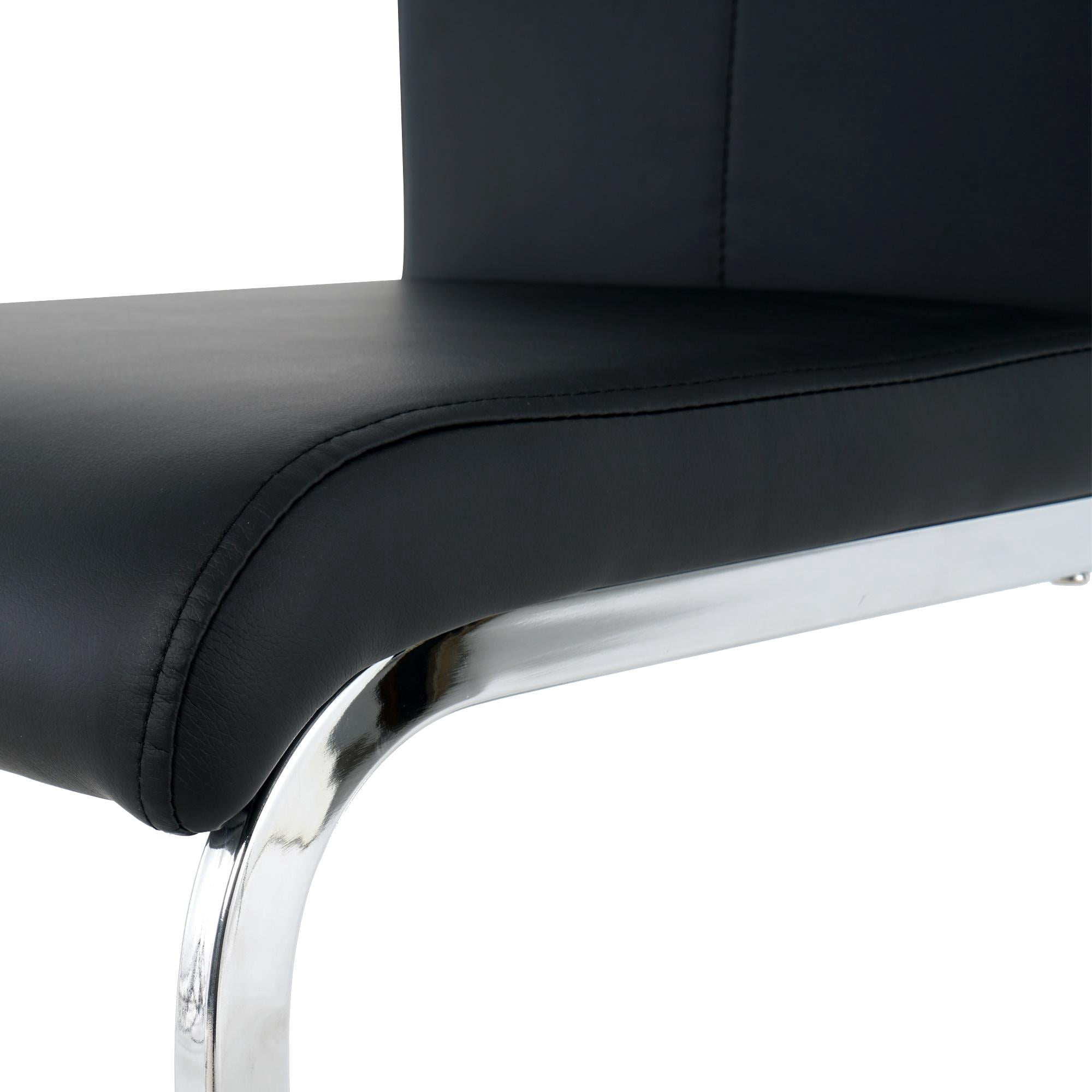 Sumdeal Modern Dining Chairs Set of 4,Modern Dining Chairs with C-Shape Metal frame leg with High Density Sponge Leather,Dining Chairs for Dining Room,Kitchen,Living Room