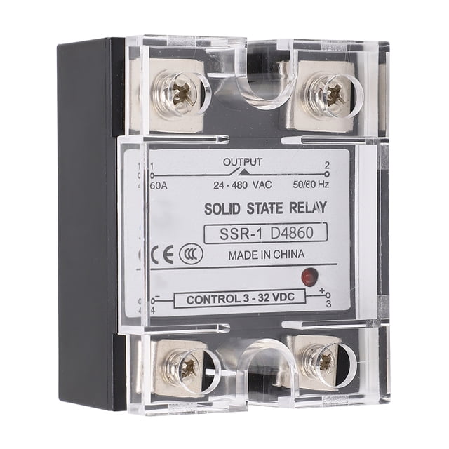 Relé De Estado Sólido, Entrada SSR De 3‑32 V CC A Accesorio De Salida De 24‑480 V CA 60 A Para Equipos De Interfaz Periférica De Computadora, Sistema De Temperatura Constante
